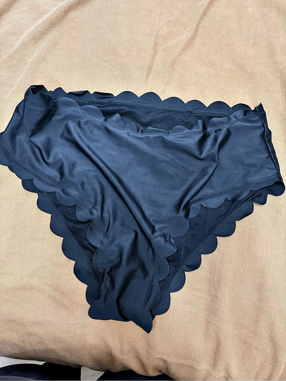 Scalloped swim bottoms in Blue Size 3XL